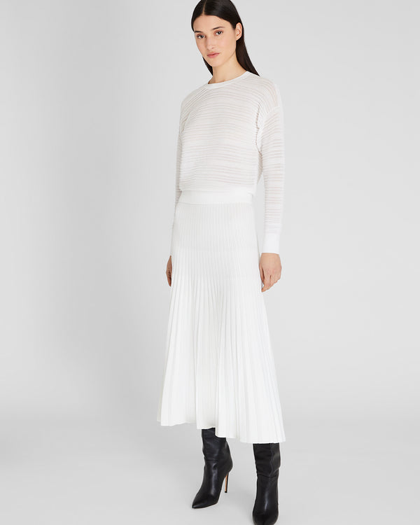 Club Monaco Sheer Ottoman Sweater White