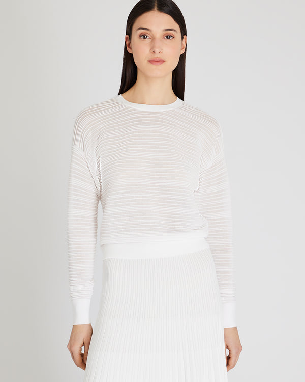 club monaco Sheer Ottoman Sweater White