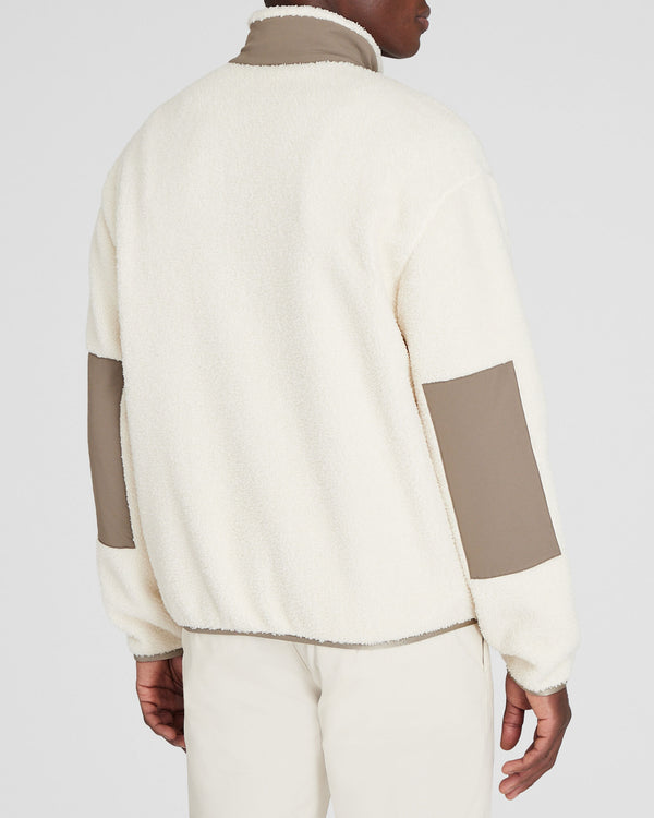 Club Monaco Sherpa Half-Zip Off White