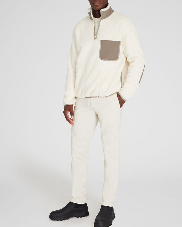 Club Monaco Sherpa Half-Zip Off White