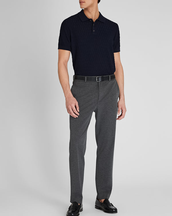 Club Monaco Short-Sleeve Diamond Polo Navy