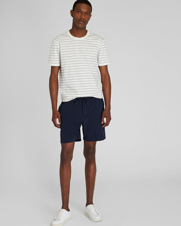 Club Monaco Short Sleeve Refined Stripe Tee White