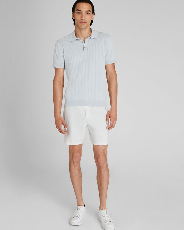 Club Monaco Short-Sleeve Stitch Polo Light Grey