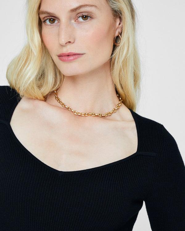 Club Monaco Shrug Neck Rib Sweater Black