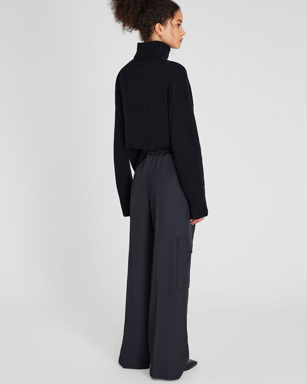 Club Monaco Silk Cargo Pant Black