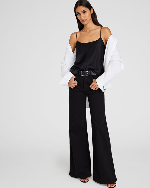 Club Monaco Silk Charmeuse Cami Black