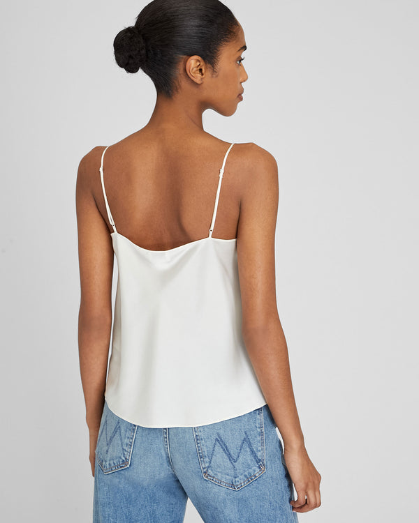 Club Monaco Silk Charmeuse Cami White