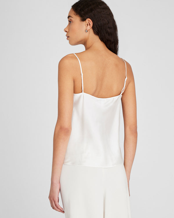 Club Monaco Silk Charmeuse Cami White