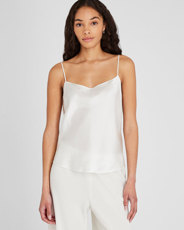 club monaco Silk Charmeuse Cami White