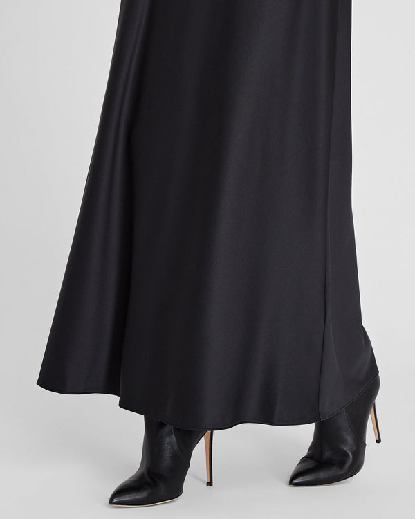Club Monaco Silk Charmeuse Maxi Skirt Black
