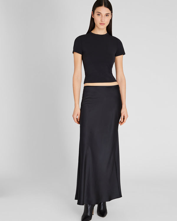 club monaco Silk Charmeuse Maxi Skirt Black