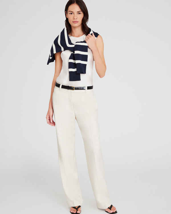 Club Monaco Silk Racer Tank White