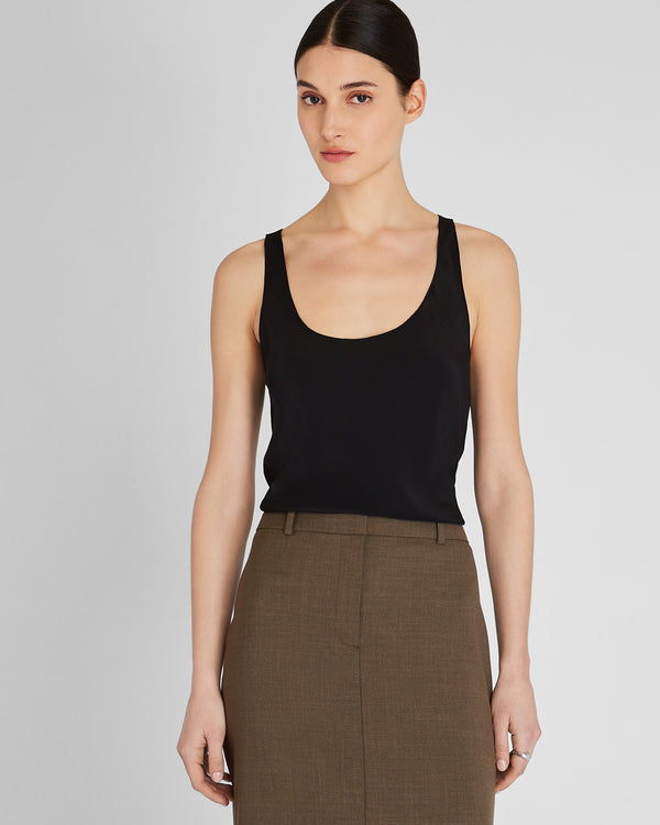 club monaco Silk Racerback Cami Black