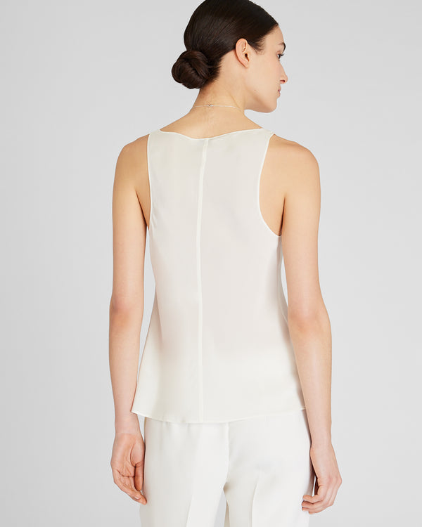 Club Monaco Silk Racerback Cami Ecru