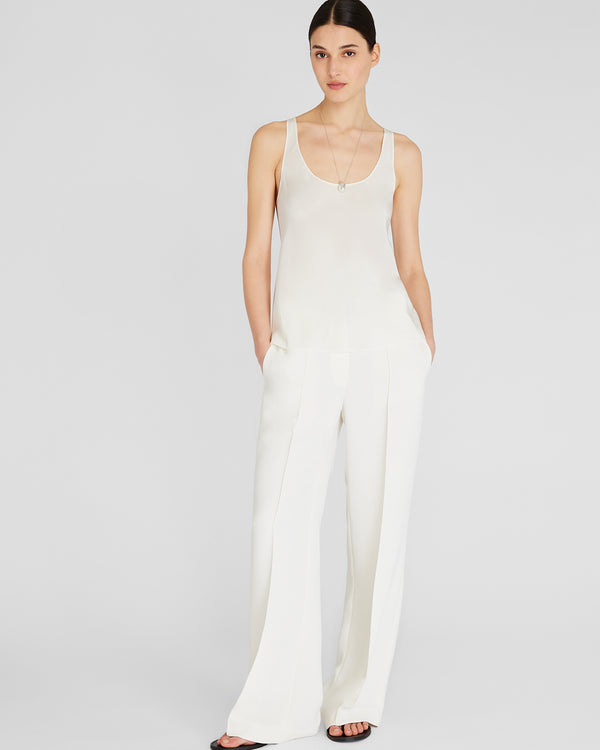 Club Monaco Silk Racerback Cami Ecru