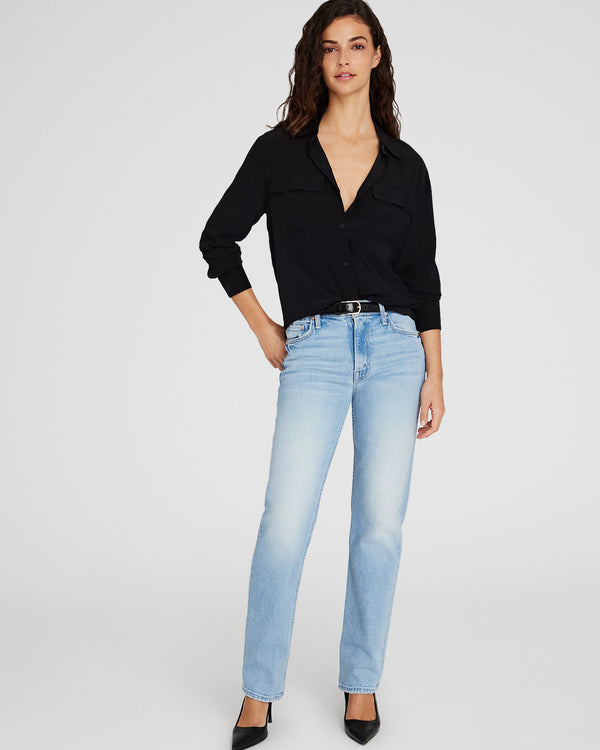 Club Monaco Silk Utility Shirt Black