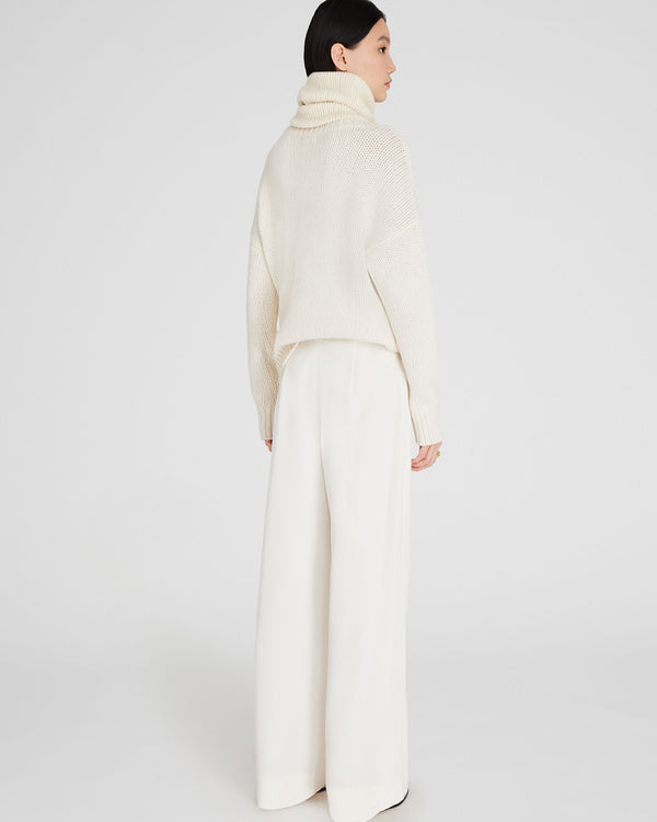 Club Monaco Silk-Wool Pant Off White