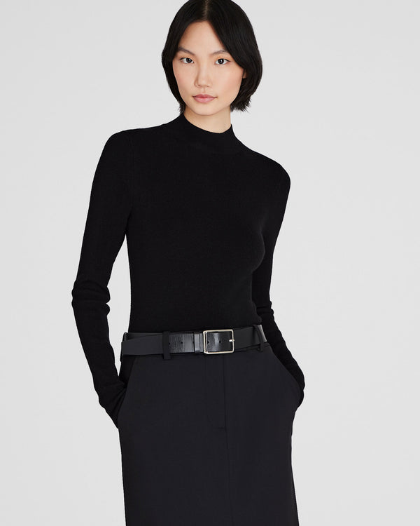 Club Monaco Square-Buckle Belt Black