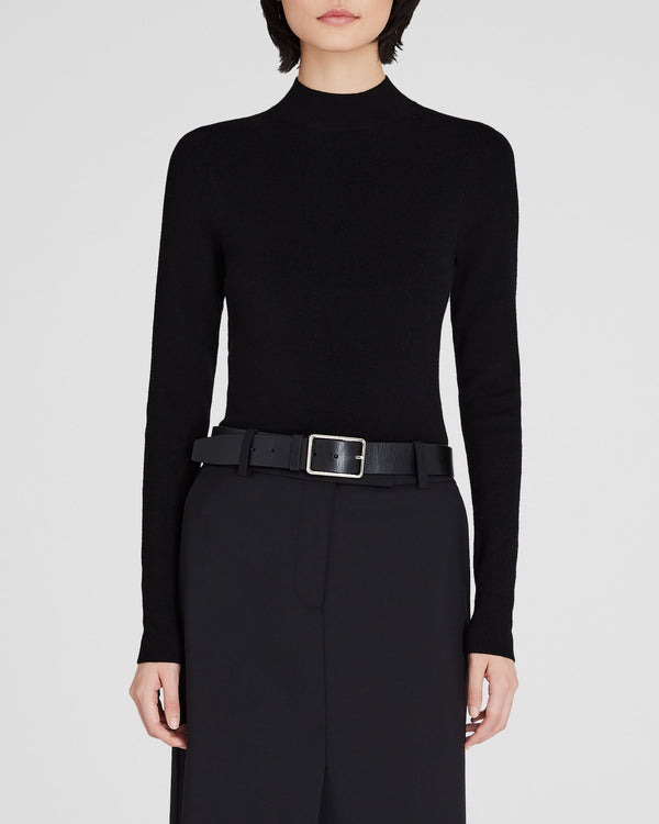 Club Monaco Square-Buckle Belt Black