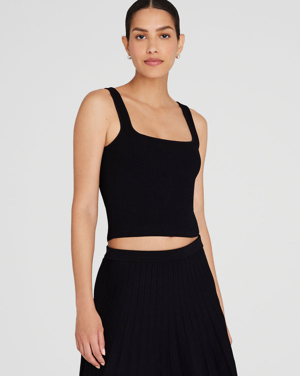 club monaco Square Neck Tank Black
