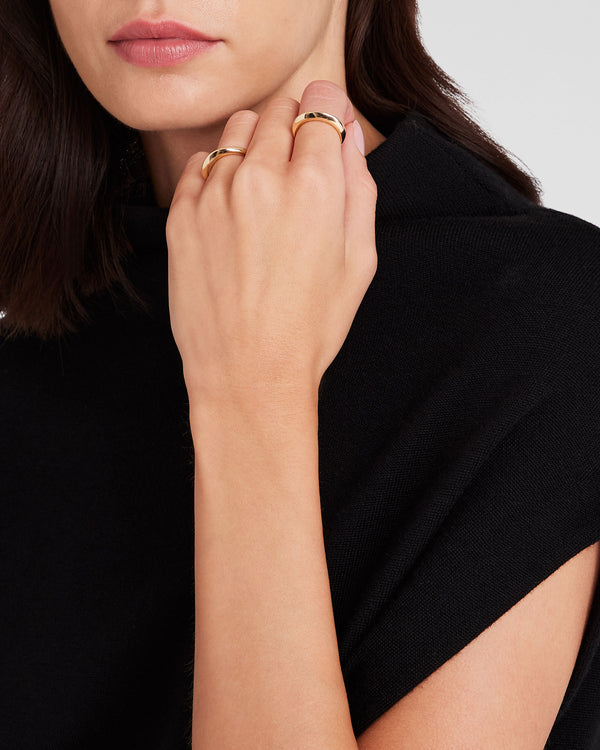 Club Monaco Stacked Geometric Ring Set Gold