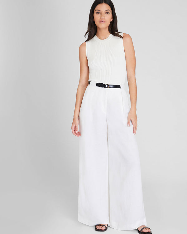 Club Monaco Stitch Detail Sweater Tank White