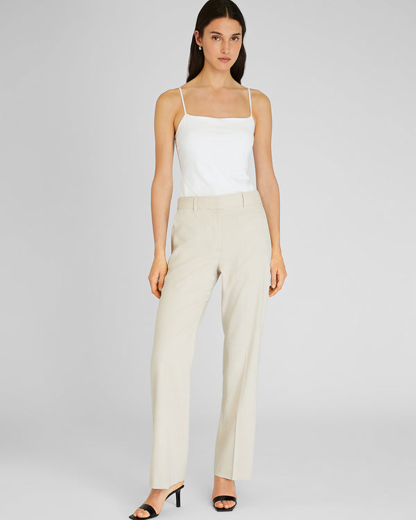 club monaco Straight Fit Linen Trouser Natural