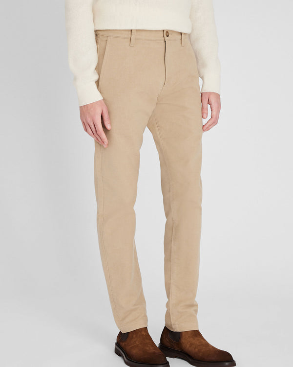 Club Monaco Straight Fit Moleskin Pant Beige