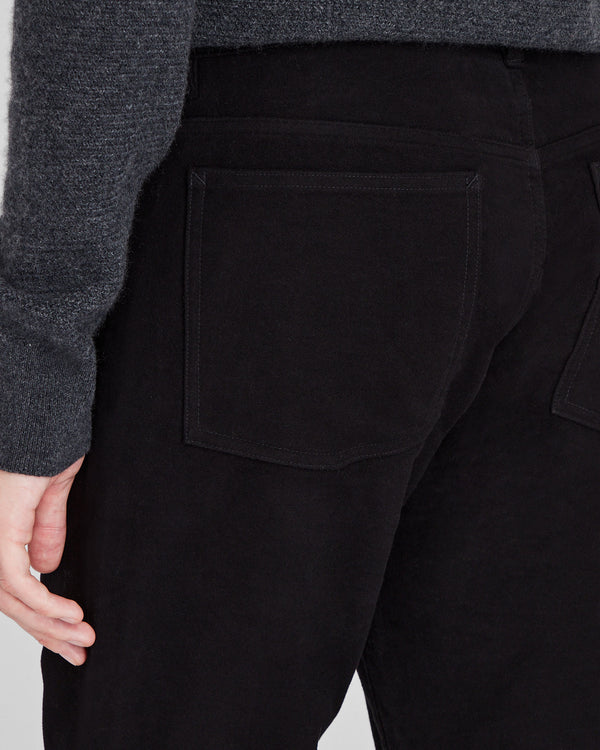 Club Monaco Straight Fit Moleskin Pant Black