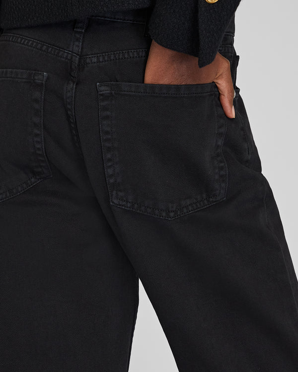 Club Monaco Straight Leg Cotton Twill Pant Black