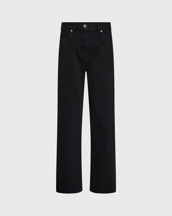 Club Monaco Straight Leg Cotton Twill Pant Black