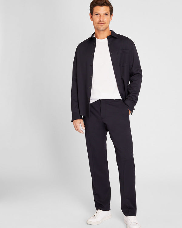 club monaco Straight Wool Trouser Dark Navy