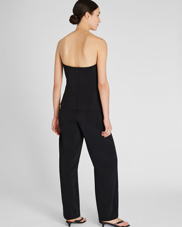 Club Monaco Strapless Bustier Jumpsuit Black