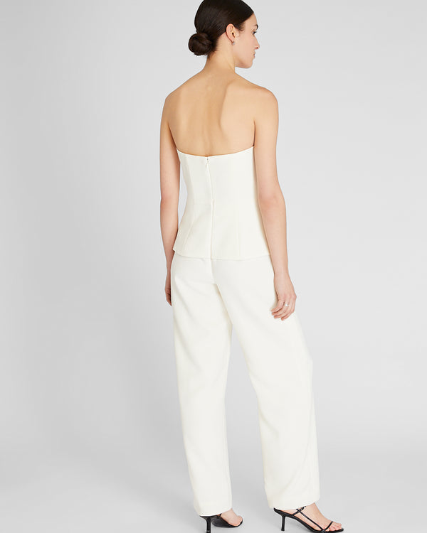 Club Monaco Strapless Bustier Jumpsuit Cream