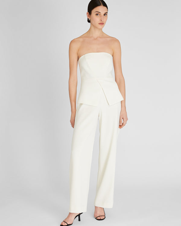 club monaco Strapless Bustier Jumpsuit Cream