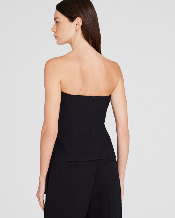 Club Monaco Strapless Tailored Top Black