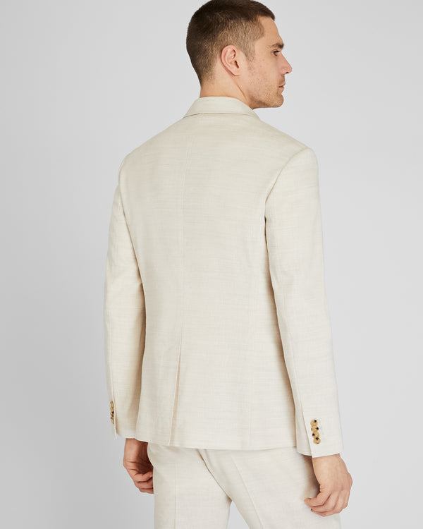 Club Monaco Stretch Linen Suit Jacket Natural