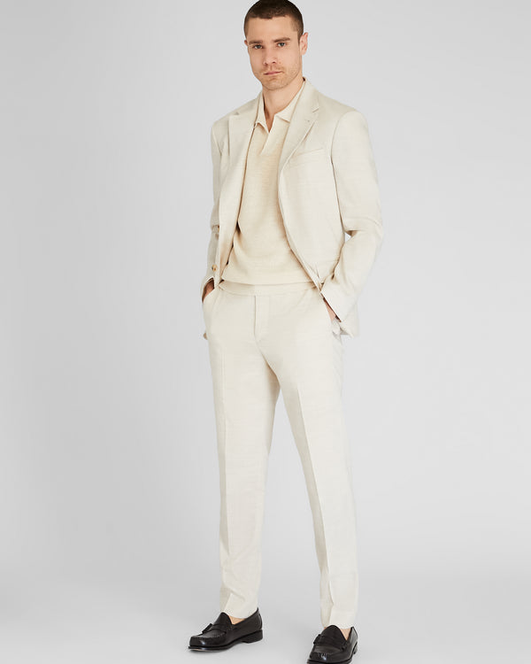 Club Monaco Stretch Linen Suit Jacket Natural