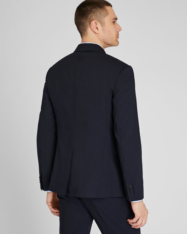 Club Monaco Stretch Linen Suit Jacket Navy