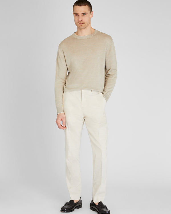 club monaco Stretch Linen Suit Trouser Natural