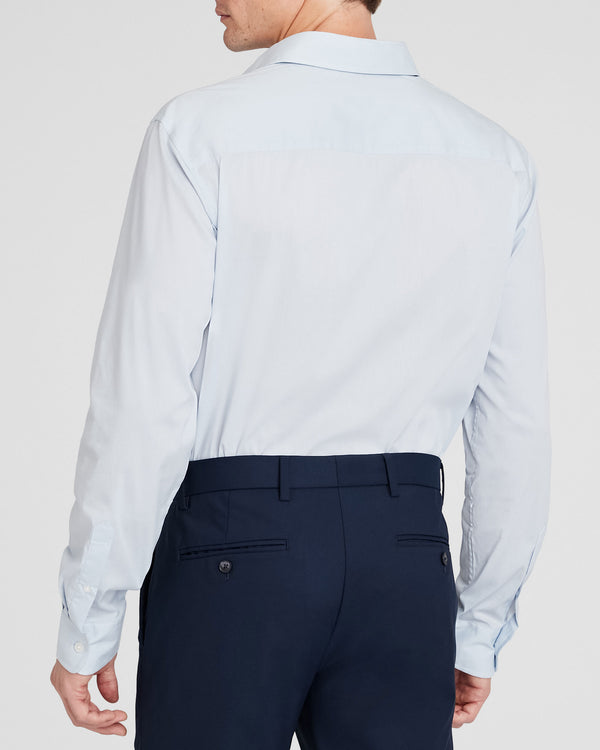 Club Monaco Stretch Poplin Dress Shirt Blue