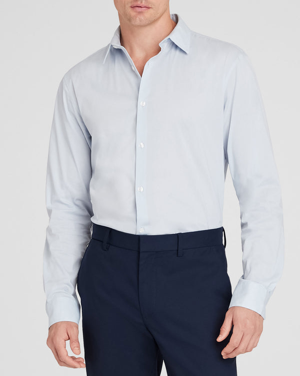 club monaco Stretch Poplin Dress Shirt Blue