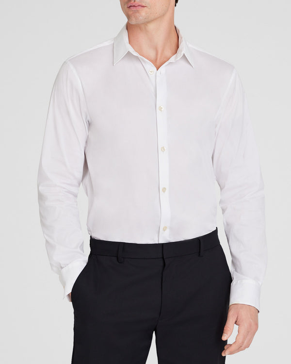 club monaco Stretch Poplin Dress Shirt White