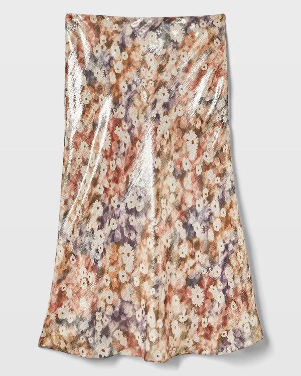 Club Monaco Sunset Shimmer Trycia Skirt Sunset