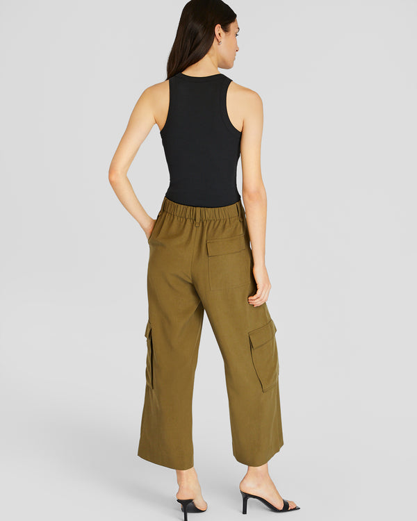 Club Monaco Tab Detail Cargo Pant Dark Olive