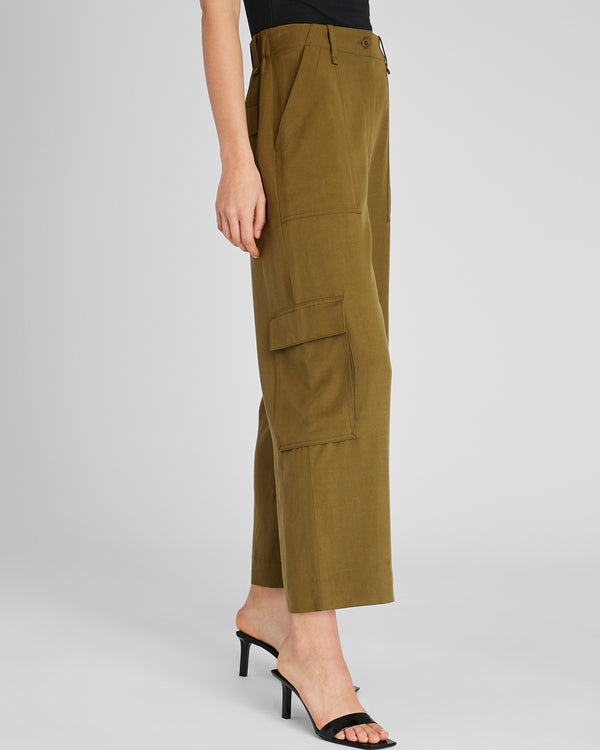 Club Monaco Tab Detail Cargo Pant Dark Olive