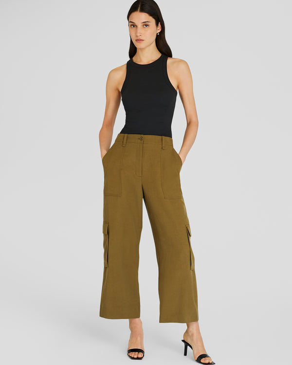 club monaco Tab Detail Cargo Pant Dark Olive