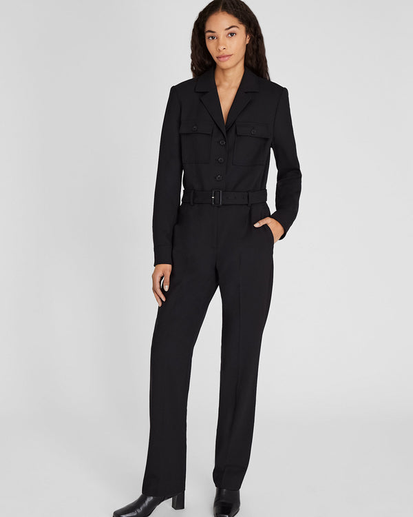 Club Monaco Tailored Crepe Jumpsuit Black