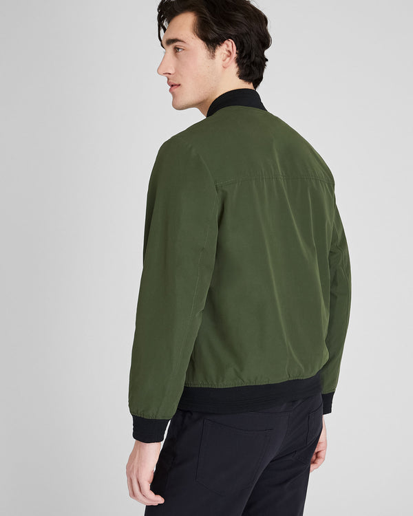 Club Monaco Tech Bomber Jacket Dark Green