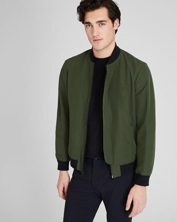 club monaco Tech Bomber Jacket Dark Green